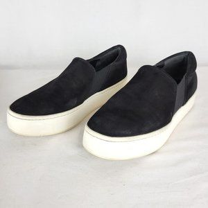 VINCE Mens Black Suede Slip-On Loafers - 8.5